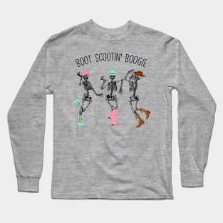 Boot Scootin Spooky Skeleton Cowboy Long Sleeve T-Shirt